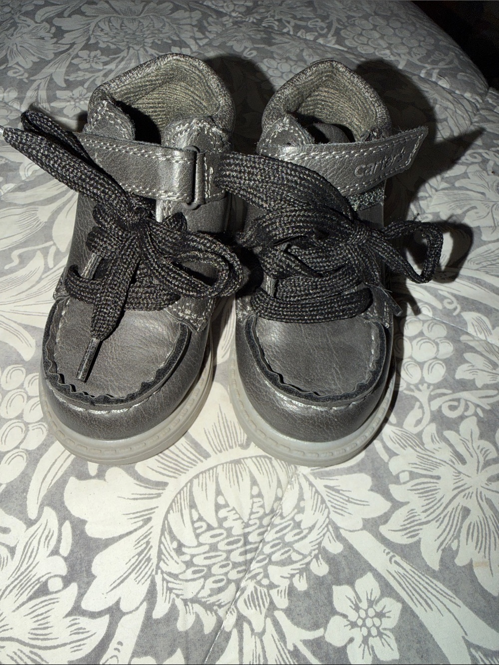 Carter's Gray Toddler Boots with Black Laces